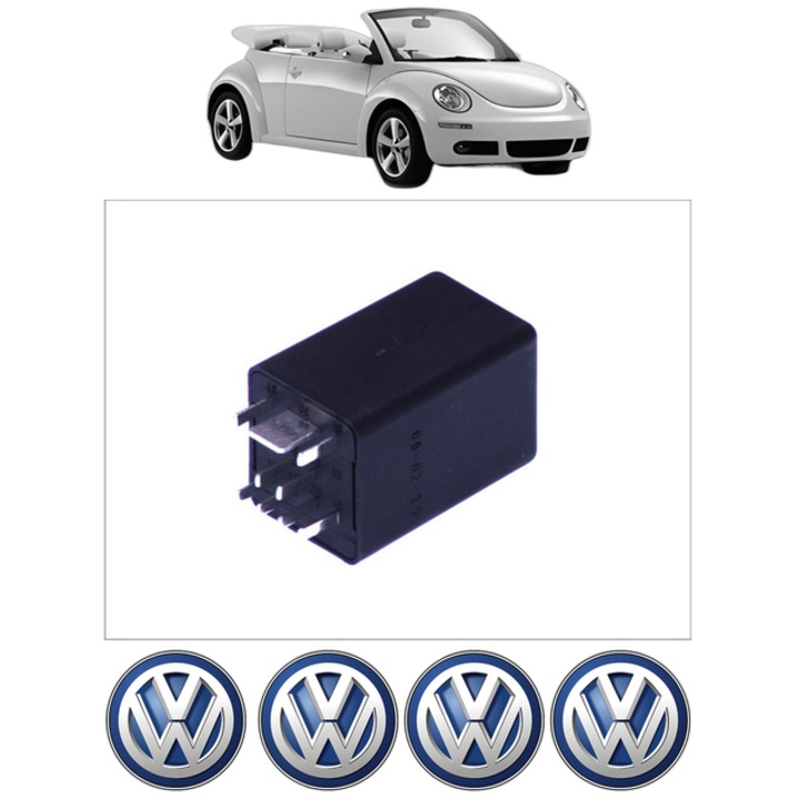 Releu bujii incandescente Bosch Volkswagen BEETLE Convertible (5C7, 5C8) 2.0 TDI 140 CP, 4x Stickere auto