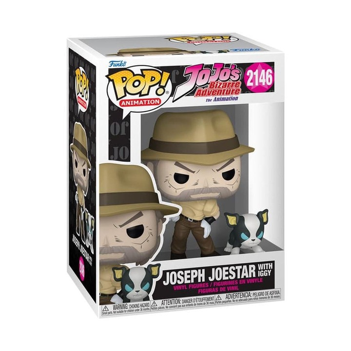 Анимационна фигура JoJo Bizarre Adventure POP! - Joseph & Iggy 9 см #2146