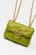Pinko, Geanta crossbody de piele Love Puff Baby, Verde fistic