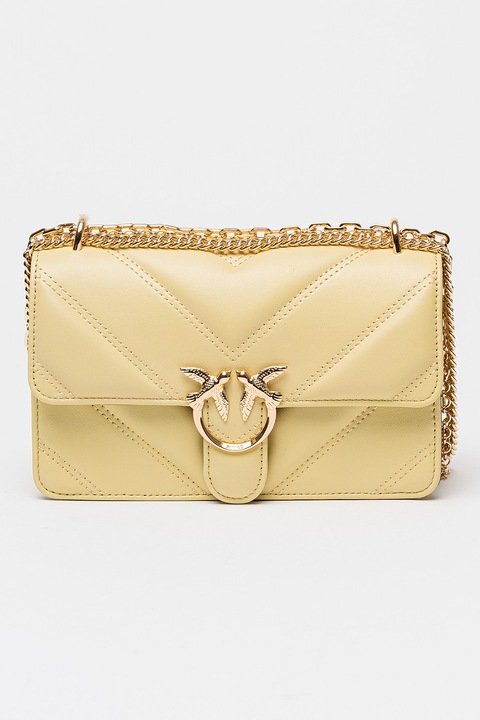 Pinko, Love Mini válltáska láncos fogantyúkkal, Vanília sárga