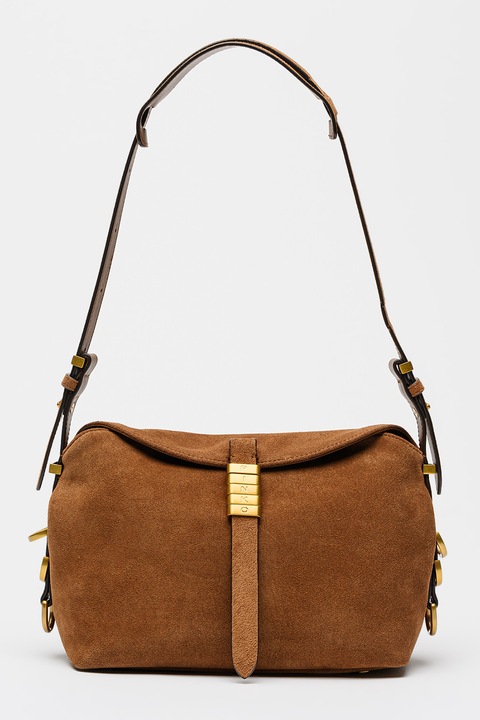 Pinko, Велурена чанта през рамо, Карамел