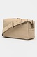 Pinko, Geanta crossbody de piele intoarsa, Bej inchis