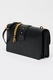 Pinko, Geanta crossbody din piele Love One, Negru