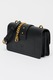 Pinko, Geanta crossbody mica din piele cu lant Love One, Negru