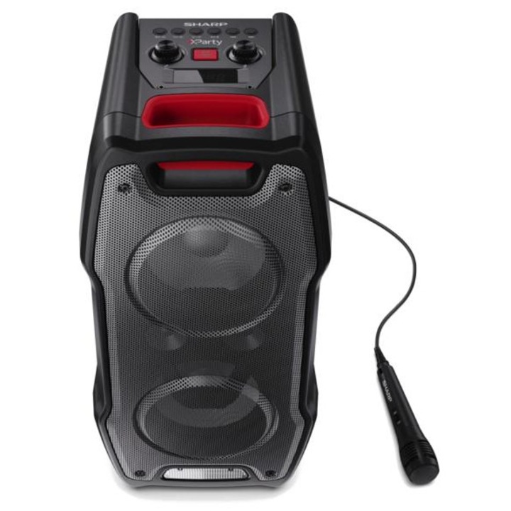 Sistem audio portabil Sharp PS-932, 180W, Bluetooth, iluminare LED, negru