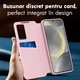 Калъф за Samsung Galaxy S26 Ultra FlipSmart DaDen®, функция Smart View, държач за карти, първокласно качество, екологична кожа, розов
