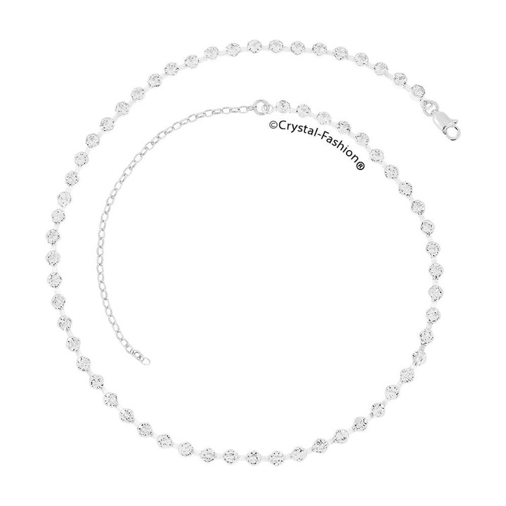 Choker Tennis cu cristale Swarovski® 3mm, Crystal Clear