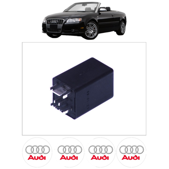 Unitate control pentru bujii incadescente AUDI A4 B7 Convertible (8HE) 2.0 TDI 136 CP din 2006 - 2009, Bosch, 4x Stickere auto cu AUDI