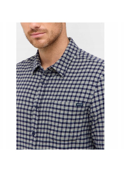 Camasa Barbati, Mustang, Style Eastbridge, Regular Fit, Maneci Lungi, Cu Nasturi, Design Clasic, Bumbac, Multicolor, Multicolor