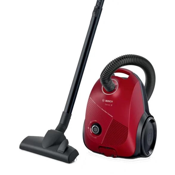 Aspirator cu sac Bosch BGLS2RD1 600W, filtru anti-alergic, rosu, 3.5L