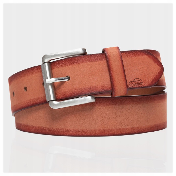 Férfi Öv, Tom Tailor, SOPO-TT376, Regular Fit, Fém Csat, Klasszikus Design, Nadrághoz, Farmerhez, Rövidnadrághoz, 100% Valódi Bőr, 100