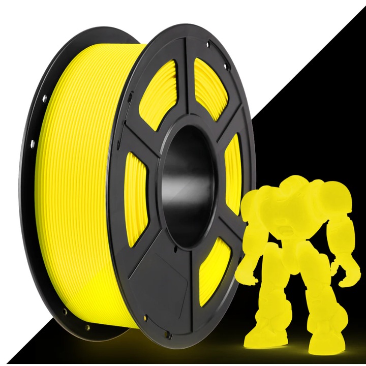 Филамент, Anycubic PLA Glow, 1 кг, жълт, за 3D принтер
