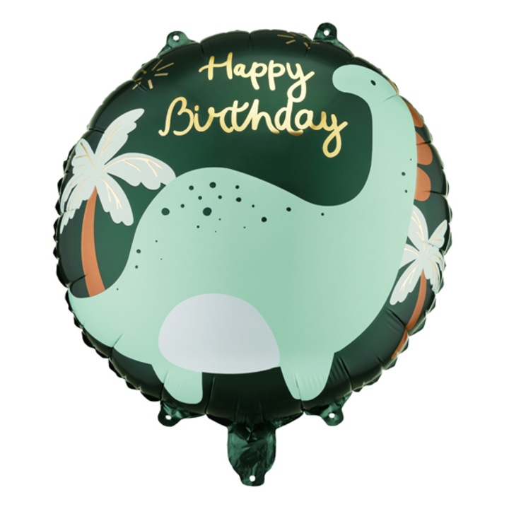 Balon folie cu Dinozaur, 35x35 cm, verde