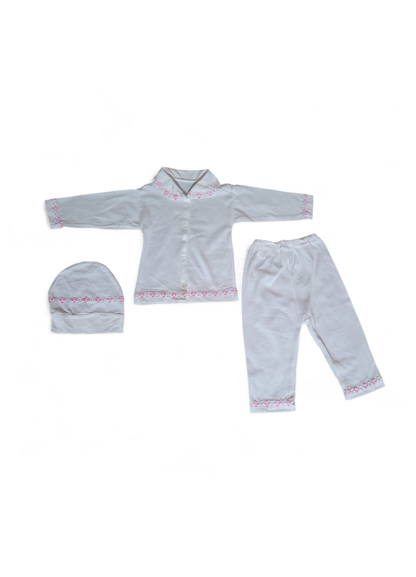 Compleuri copii - Compleu copii 3 piese, M3020, marimea 62 cm, Body, pantaloni si caciula