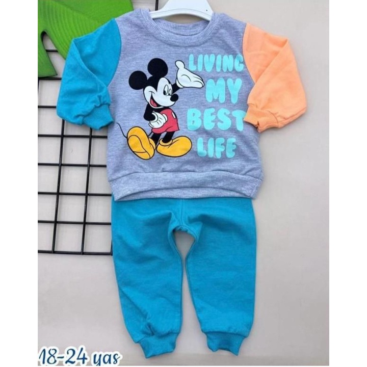 Set Baiat 2 Piese – Bluza & Pantalon, Multicolor