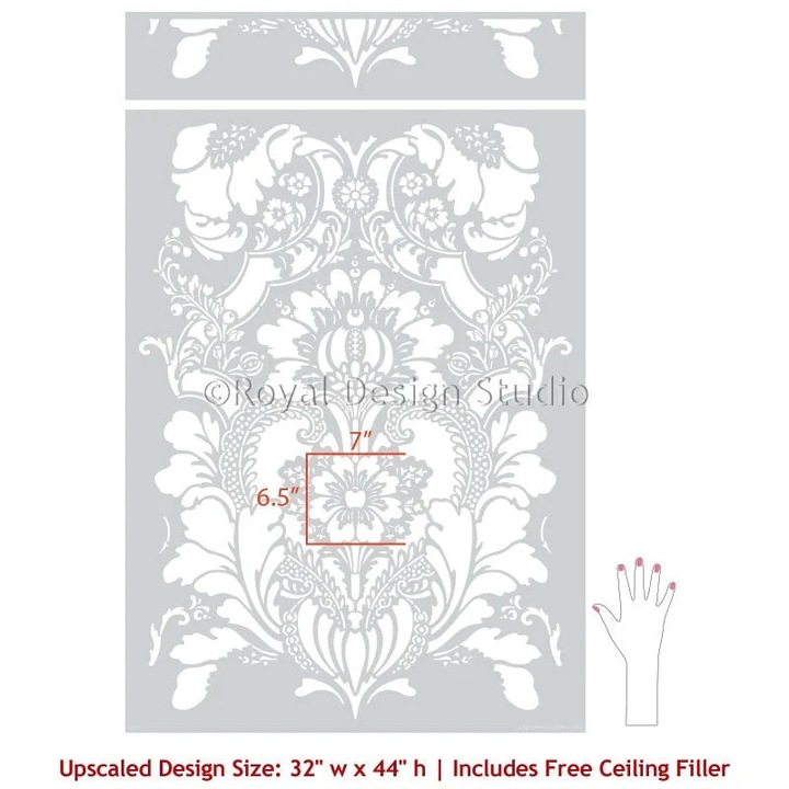 Sablon Perete vopsire, tencuiala dimensiune 900x600 x mm grosime 0, 7mm Upscaled Lisabetta model MXSP7497