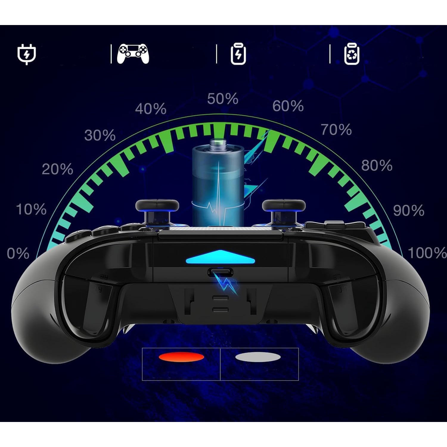 Controler gamepad QRD Spark N5, Bluetooth, USB, touchpad, 800mAh
