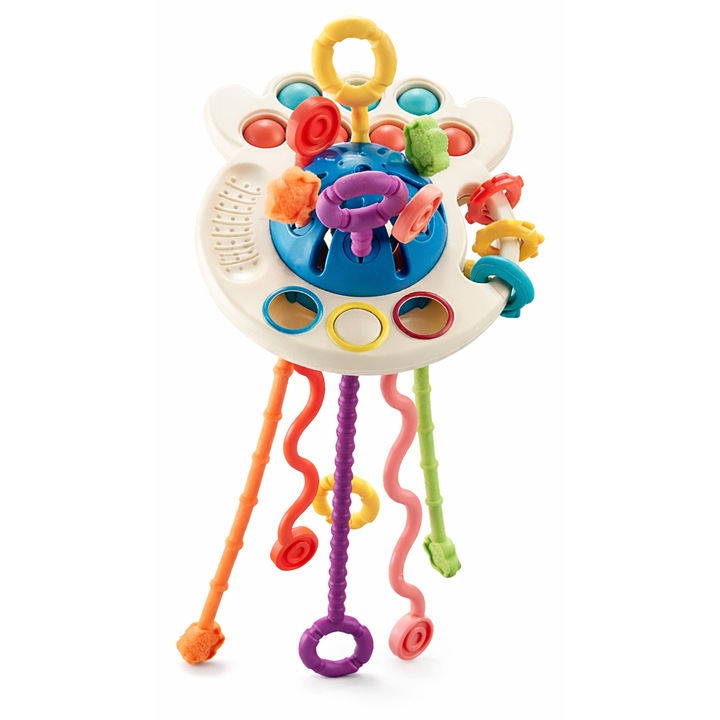 Interaktív játék készlet gyerekeknek, manipulációs elemekkel, többszínű, 5 év