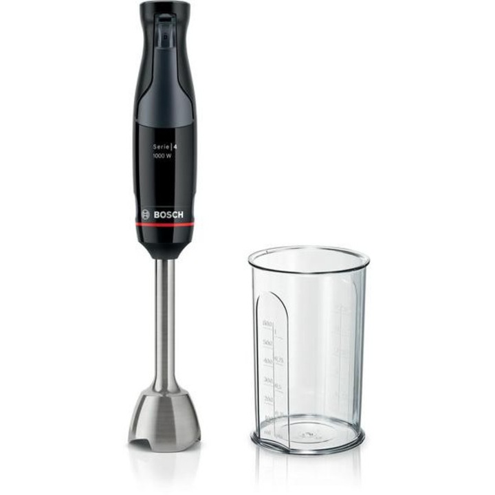 Blender, Bosch, 450W, Lama din otel inoxidabil, Negru/Argintiu