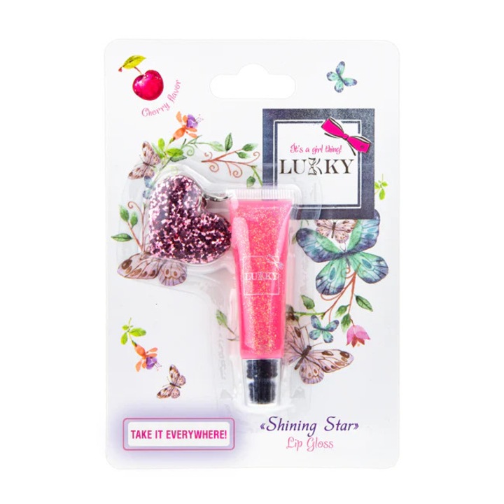 Lukky Gloss Pentru Buze Cu Glitter Roz Lkyt18883/84/85-T18883
