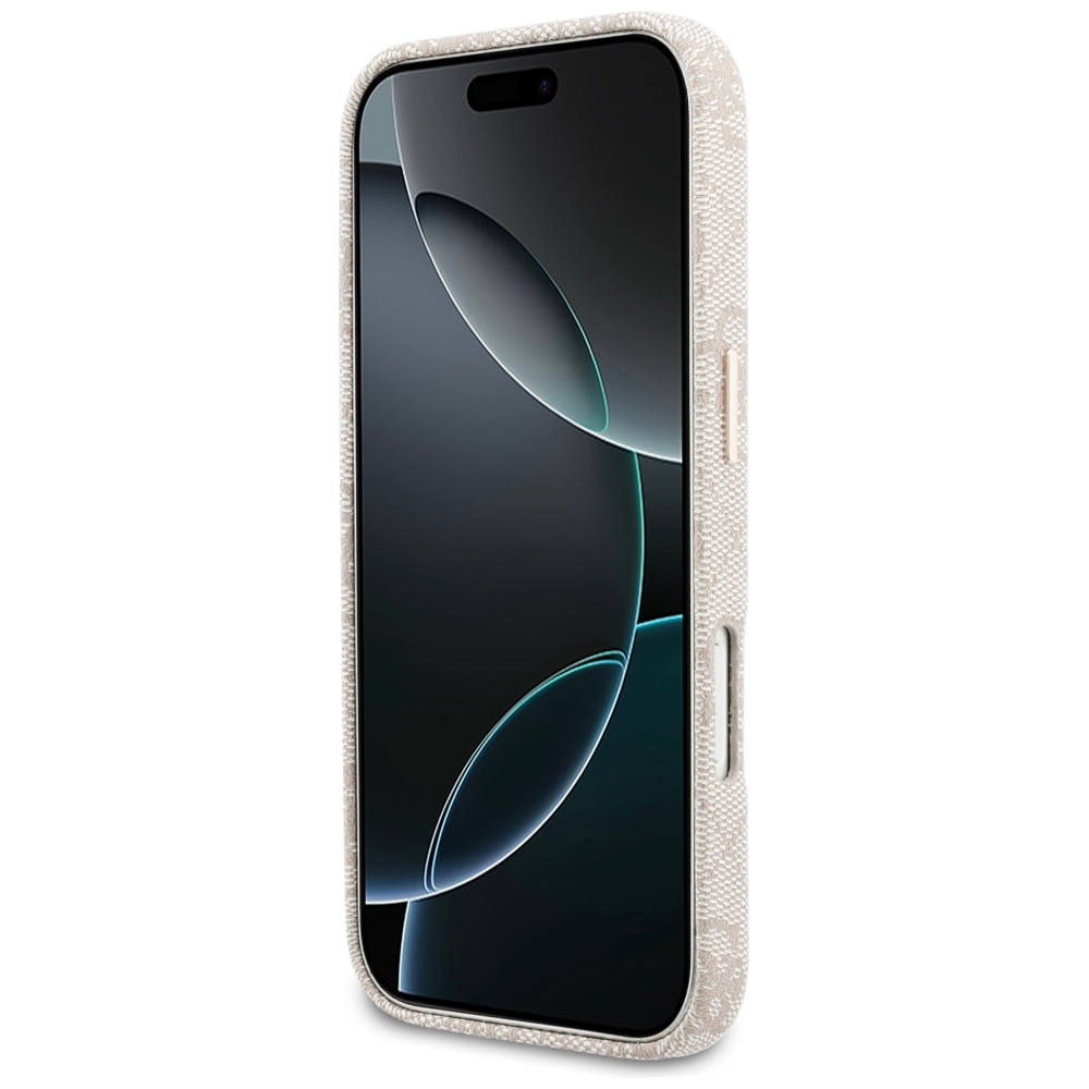 Husă Guess 4G Script MagSafe, roz, pentru iPhone 17 Pro, material TPU/PC