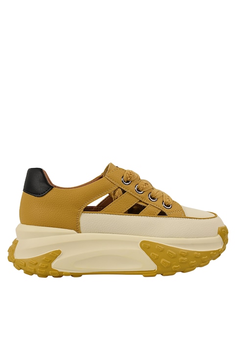 Pantofi sport, dama, ADA SHOES, 9071 galben, piele naturala, Galben
