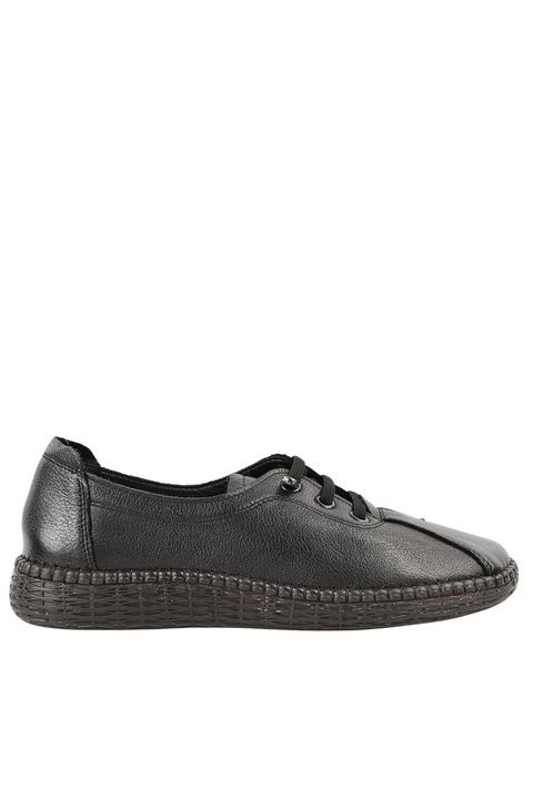 Pantofi casual, dama, ADA SHOES, 2810 negru, piele naturala, Negru