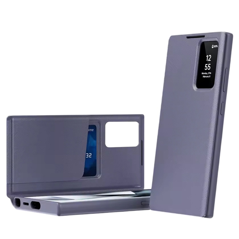 Husa pentru Samsung Galaxy S26 Ultra FlipSmart DaDen®, Functie Smart View, Suport carduri, Calitate Premium, Piele ecologica, Mov