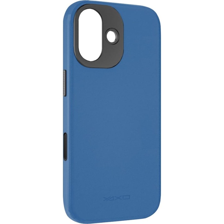Husa, YAXO Leather Gear Slim Case Magnet pentru iPhone 17, Albastru