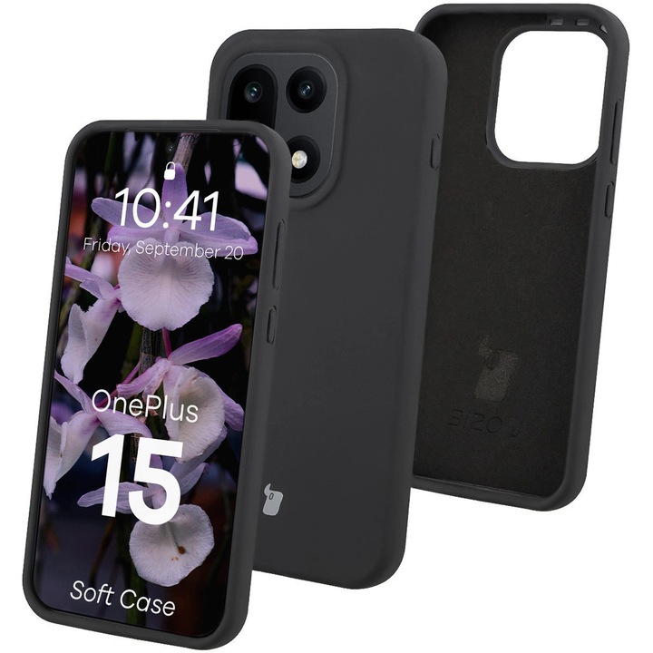 Husa, Bizon Soft Case pentru OnePlus 15, Negru