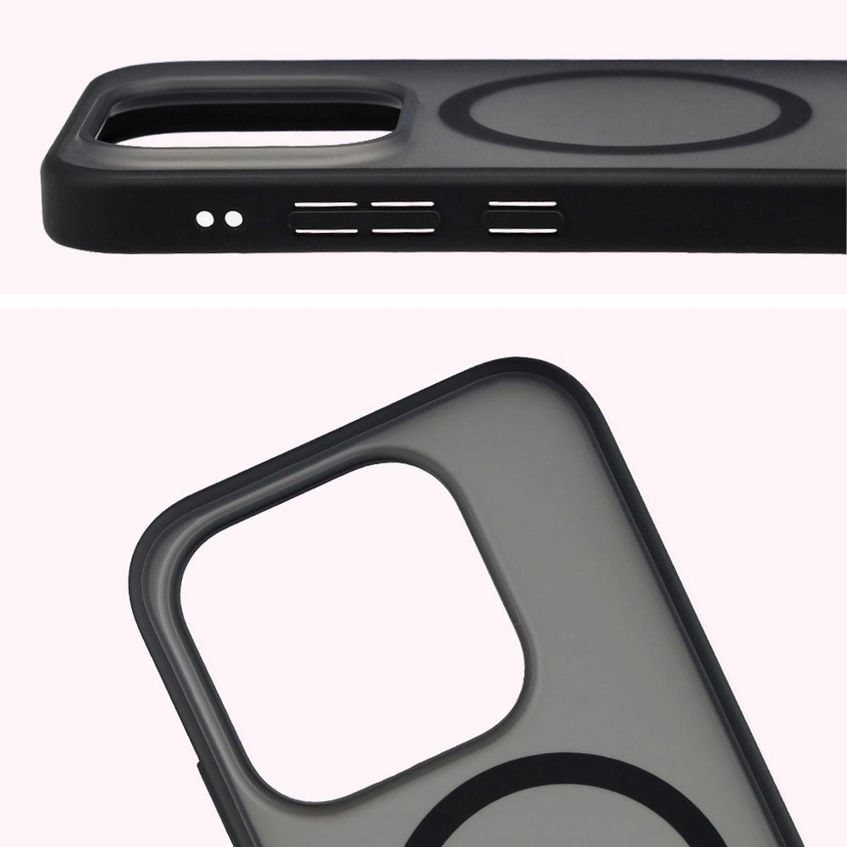 Husa, Bizon Case MatteO pentru Xiaomi 17, Fumuriu-Negru