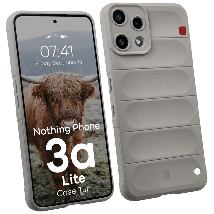 Калъф, Bizon Case Tur за Nothing Phone (3a) Lite, Светло Сиво