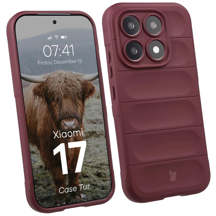 Husa, Bizon Case Tur pentru Xiaomi 17, Rosu Inchis