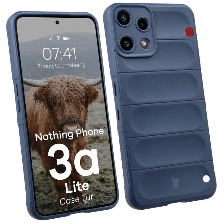Калъф, Bizon Case Tur за Nothing Phone (3a) Lite, Тъмно Синьо