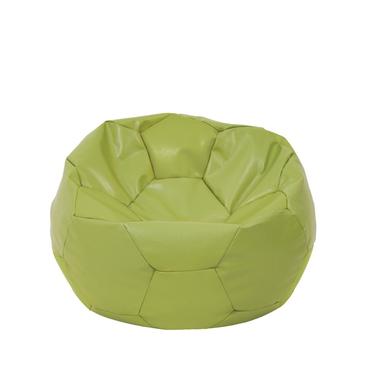 Fotoliu puf Mondo Ball - imitatie piele - verde