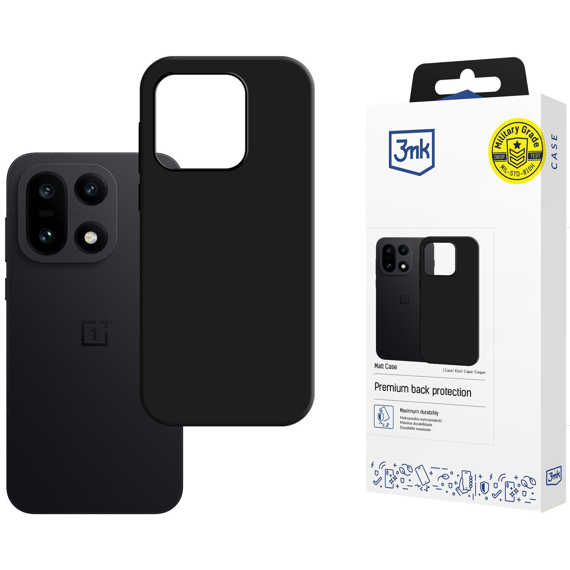 Husa, 3mk Matt Case pentru OnePlus 15, Negru Mat