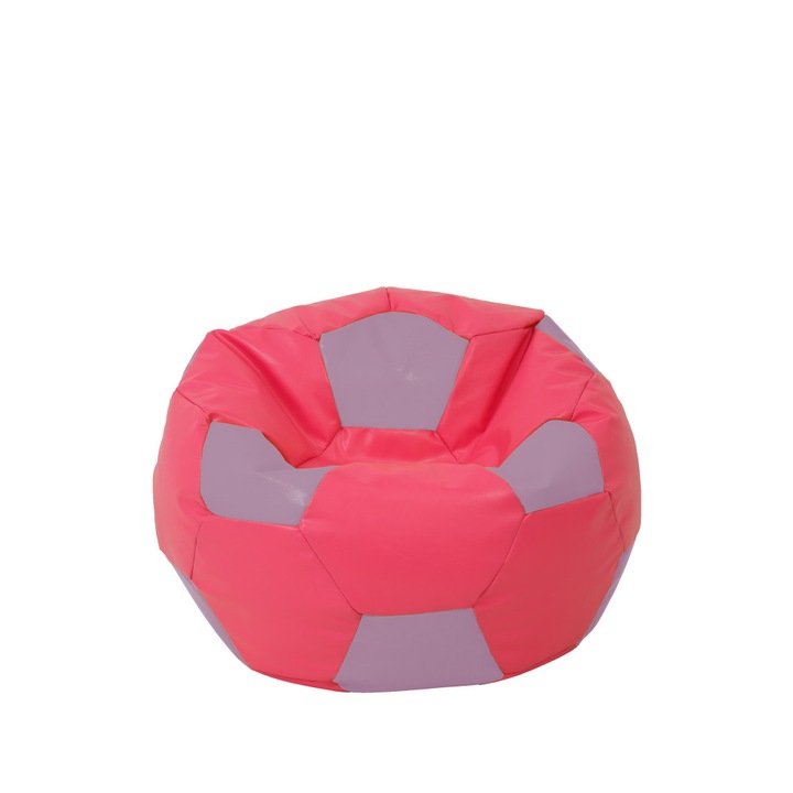 Fotoliu puf Baby Ball - imitatie piele - roz/mov