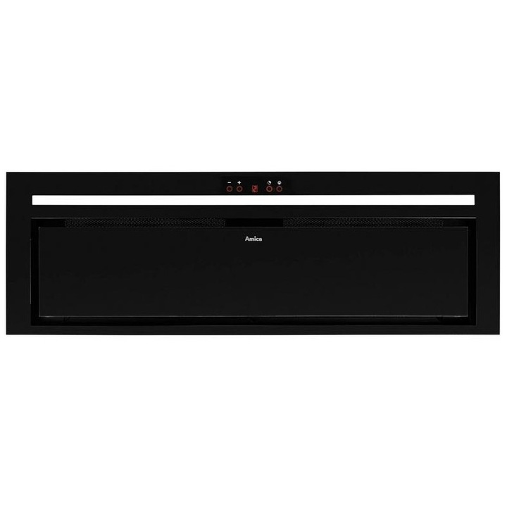 Hota decorativa CONTINENTAL EDISON CEH60GB, 60 cm, Clasa B, Sticla/Inox, Negru