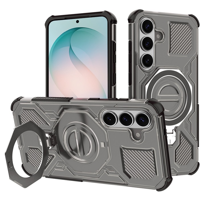 Калъф за Samsung Galaxy S26 Plus - Techsuit Carbon Shield PRO - Smoke Black