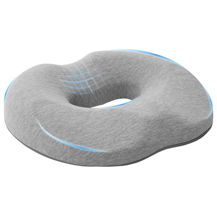 vidaXL Ülőpárna Egyszínű Világosszürke 42 x 36, 5 x 8 cm Memóriahab 42012686