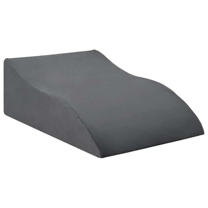 Pillow pentru vidaXL, Picioare Gri 68 x 41 x 21 cm Spuma PU