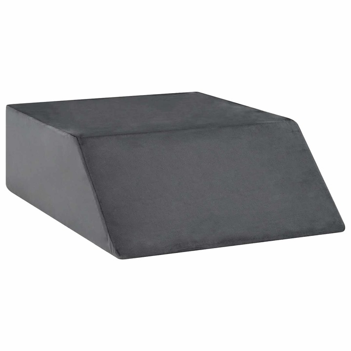 Pillow pentru vidaXL, Picioare Simplu Gri 63 x 52 x 19 cm Spuma PU