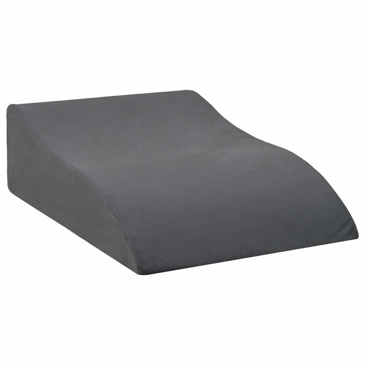 Pillow pentru vidaXL, Picioare Gri 68 x 40 x 18 cm Spuma PU