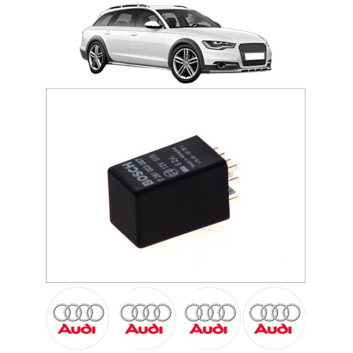 Unitate control pentru bujii incadescente AUDI A4 Allroad B8 (8KH) 3.0 TDI quattro 245 CP din 2012 - 2016, Bosch, 4x Stickere auto cu AUDI