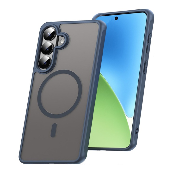 Калъф за Samsung Galaxy S26 Ultra, QuantumOnyx, Подсилени Страни, Против Отпечатъци, Фина Текстура, Против Удар, Безжично Зареждане, Прозрачен Гръб, Против Драскотини, Лилав