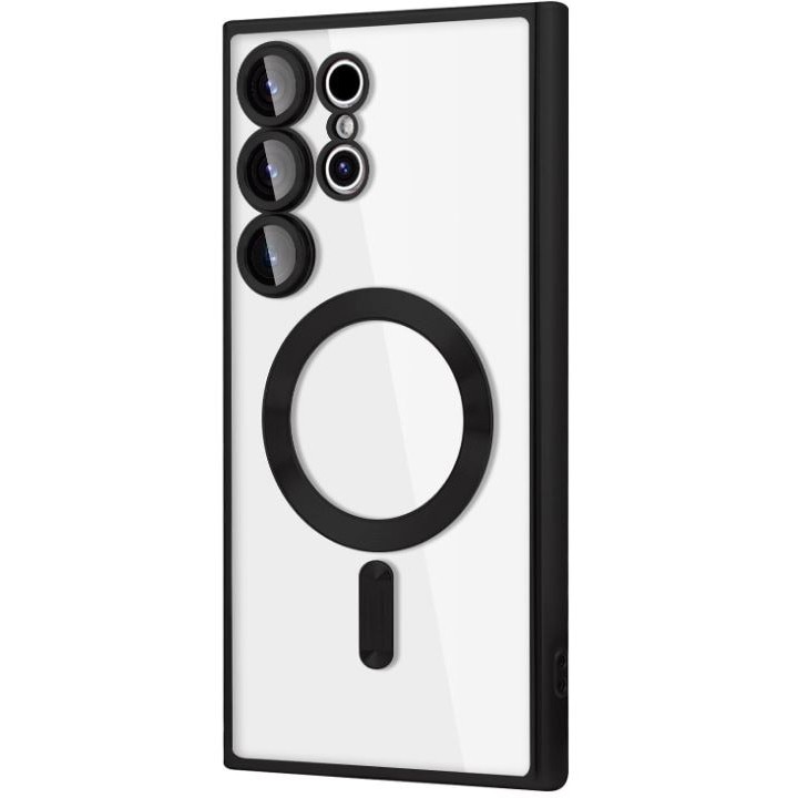 Husa compatibila cu Samsung Galaxy S26 Ultra, ALC MOBILE, pentru telefon mobil cu protectie pentru camera, Tehnologie MagSafe, rezistenta la socuri, contur Negru