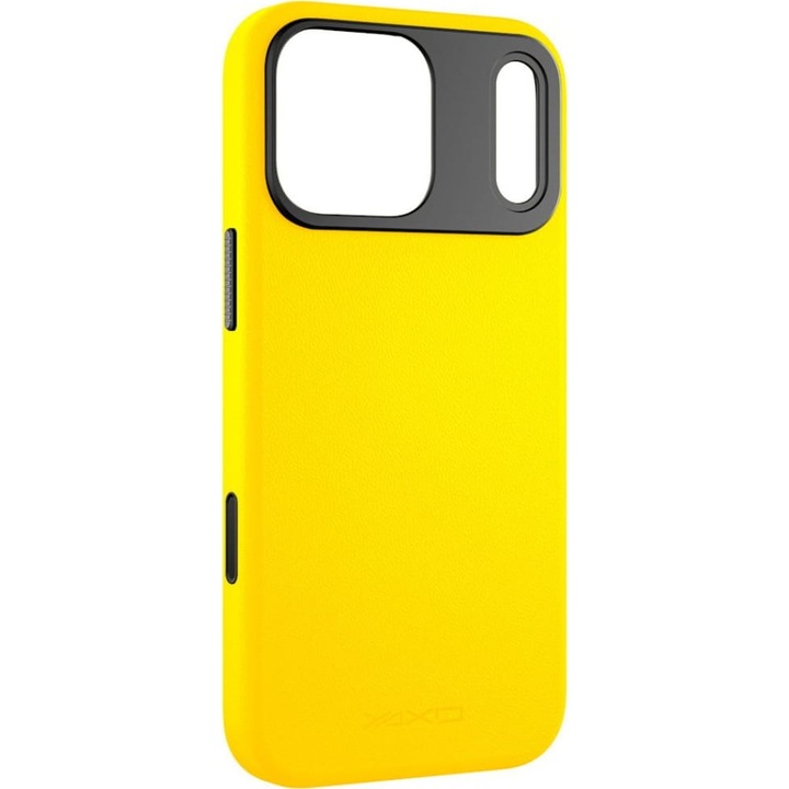 Калъф, YAXO Leather Gear Slim Case Magnet за iPhone 17 Pro, Жълт