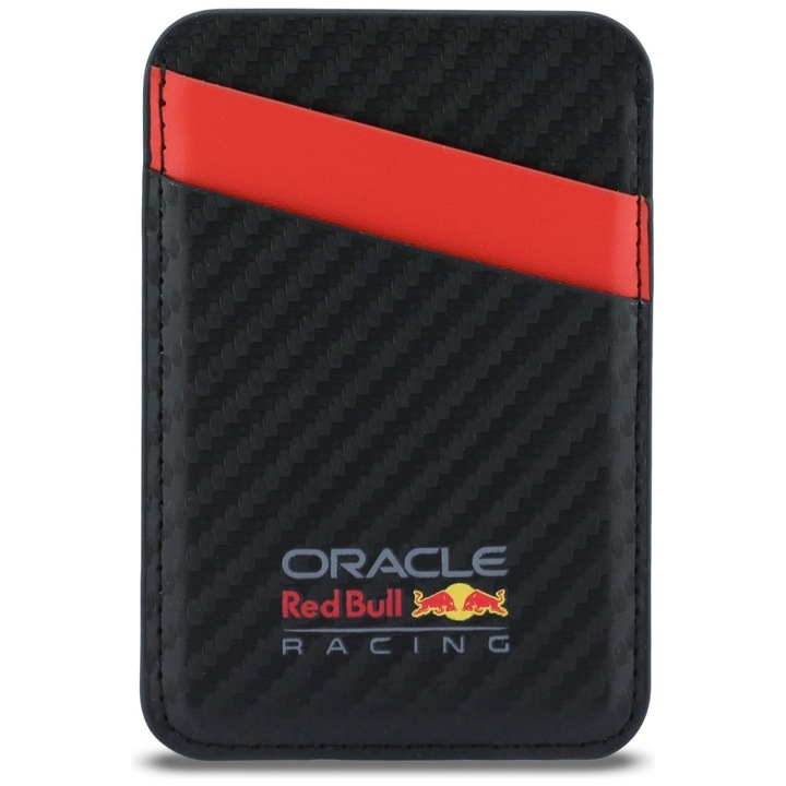 Portofel Red Bull Carbon, Compatibil MagSafe, Negru