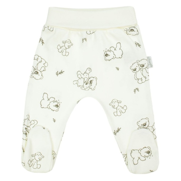 NICOL blúz, krémszínű pamut mackó, Fehér