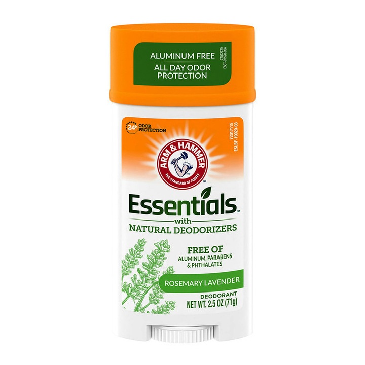 Deodorant natural, Arm & Hammer, Essentials Rosemary Lavender, Fara aluminiu, Control miros, Aroma fresh, 71 g